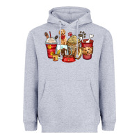 Heather Grey golden retriever coffee cups Heavyweight Hoodie - Zillion Design Studio