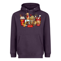 Plum golden retriever coffee cups Heavyweight Hoodie - Zillion Design Studio