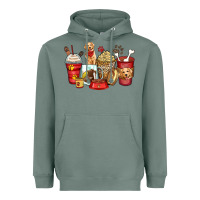 Sage golden retriever coffee cups Heavyweight Hoodie - Zillion Design Studio