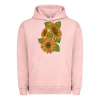 Pigment Salmon sunflowers b Urban Hoodie - Artiststas