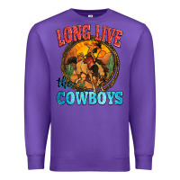 Purple long live the cowboys Premium Sweatshirt - Zillion Design Studio