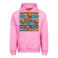 Fuchsia Pink cactus gemstone seamless Urban Hoodie - AdoDesignShop