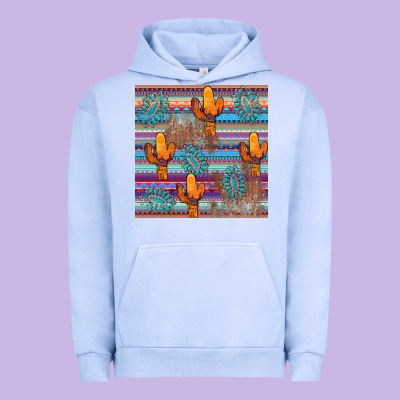Cactus Gemstone Seamless Urban Hoodie Designed By Adodesignshop