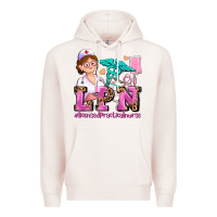 Pale Pink lpn licensed practical nurse Premium Hoodie - AdoDesignShop
