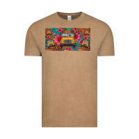 Vintage Coffee school bus leopard gemstone license plate Vintage Tee - Artiststas