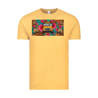 Vintage Mustard school bus leopard gemstone license plate Vintage Tee - Artiststas