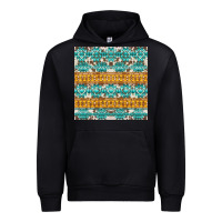 Black aztec cowhide seamless Urban Hoodie - AdoDesignShop