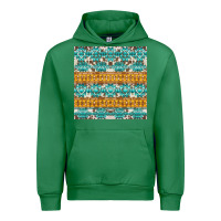 Emerald aztec cowhide seamless Urban Hoodie - AdoDesignShop