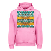 Fuchsia Pink aztec cowhide seamless Urban Hoodie - AdoDesignShop