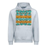 Heather Grey aztec cowhide seamless Urban Hoodie - AdoDesignShop