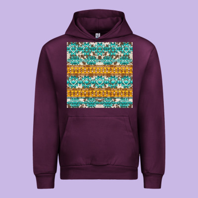 Aztec Cowhide Seamless Urban Hoodie Designed By Adodesignshop