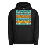 Pigment Black aztec cowhide seamless Urban Hoodie - AdoDesignShop
