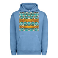 Pigment Pebble Blue aztec cowhide seamless Urban Hoodie - AdoDesignShop