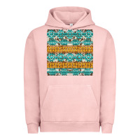 Pigment Salmon aztec cowhide seamless Urban Hoodie - AdoDesignShop