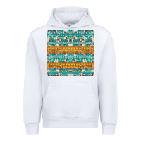 White aztec cowhide seamless Urban Hoodie - AdoDesignShop