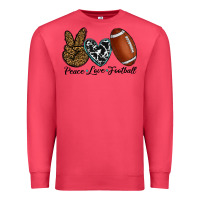 Cardinal peace love football Premium Sweatshirt - RanaPortraitStore
