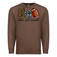 Chestnut peace love football Premium Sweatshirt - RanaPortraitStore