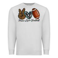 Dove Grey peace love football Premium Sweatshirt - RanaPortraitStore
