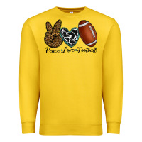 Lemon peace love football Premium Sweatshirt - RanaPortraitStore