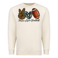 Sandshell peace love football Premium Sweatshirt - RanaPortraitStore