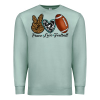 Seafoam peace love football Premium Sweatshirt - RanaPortraitStore