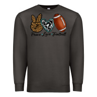 Smoke peace love football Premium Sweatshirt - RanaPortraitStore