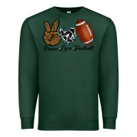 Sports Green peace love football Premium Sweatshirt - RanaPortraitStore