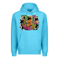 Ocean Blue halloween horseshoe Premium Hoodie - JahusDesignShop