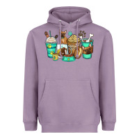 Lavender french bulldog coffee cups Heavyweight Hoodie - Zillion Design Studio