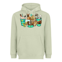 Matcha french bulldog coffee cups Heavyweight Hoodie - Zillion Design Studio