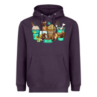 Plum french bulldog coffee cups Heavyweight Hoodie - Zillion Design Studio