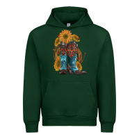 Forest Green western boots with sunflowers Urban Hoodie - Artiststas