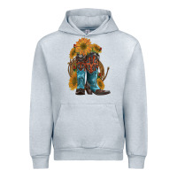 Heather Grey western boots with sunflowers Urban Hoodie - Artiststas