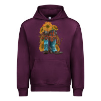 Mauve Wine western boots with sunflowers Urban Hoodie - Artiststas