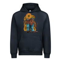 Navy western boots with sunflowers Urban Hoodie - Artiststas