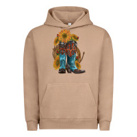 Pigment Burro western boots with sunflowers Urban Hoodie - Artiststas