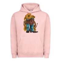 Pigment Salmon western boots with sunflowers Urban Hoodie - Artiststas