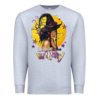 Heather Grey Be Witchy Black Witch Premium Sweatshirt - texasbilliewilder