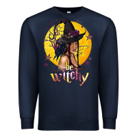 Navy Be Witchy Black Witch Premium Sweatshirt - texasbilliewilder