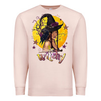 Pale Pink Be Witchy Black Witch Premium Sweatshirt - texasbilliewilder