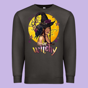 Be Witchy Black Witch Premium Sweatshirt Designed By Texasbilliewilder