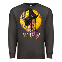 Smoke Be Witchy Black Witch Premium Sweatshirt - texasbilliewilder