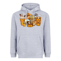Heather Grey cocker spaniel coffee cups Heavyweight Hoodie - Zillion Design Studio