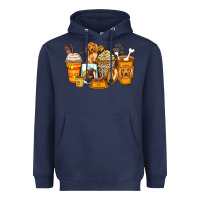 Navy cocker spaniel coffee cups Heavyweight Hoodie - Zillion Design Studio