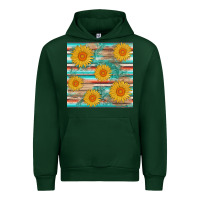 Forest Green sunflower wood serape  leather seamless Urban Hoodie - AdoDesignShop