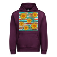 Mauve Wine sunflower wood serape  leather seamless Urban Hoodie - AdoDesignShop