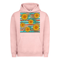 Pigment Salmon sunflower wood serape  leather seamless Urban Hoodie - AdoDesignShop