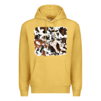 Antique Gold cowhide background Premium Hoodie - RanaPortraitStore