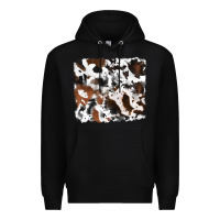Black cowhide background Premium Hoodie - RanaPortraitStore
