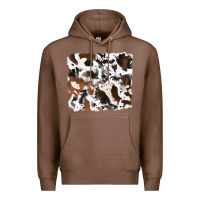 Chestnut cowhide background Premium Hoodie - RanaPortraitStore